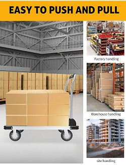 Platform Truck Cart Heavy Duty Push Cart Dolly 2000 LBS Capacity