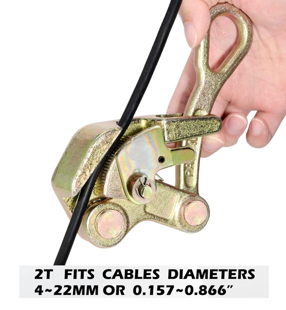 2 Ton Alloy Steel Multifunctional Cable Wire Rope Haven Grip Pulling Puller Tool