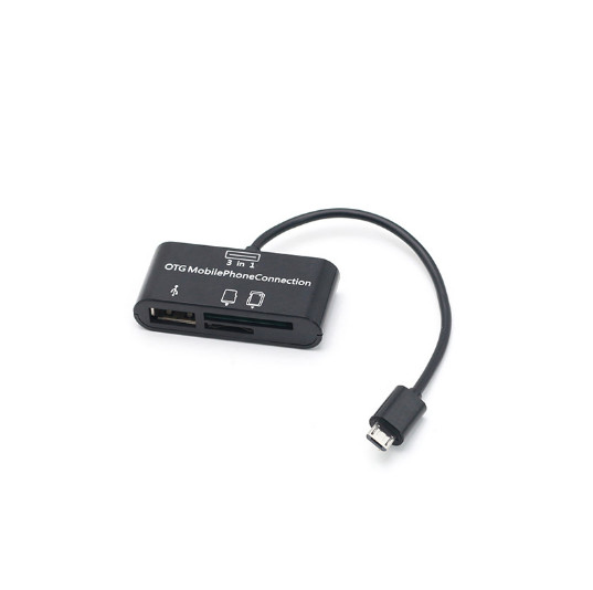 Multifunctional Memory Card Reader 3 IN 1 Micro-USB TF SD Card OTG Card Reader