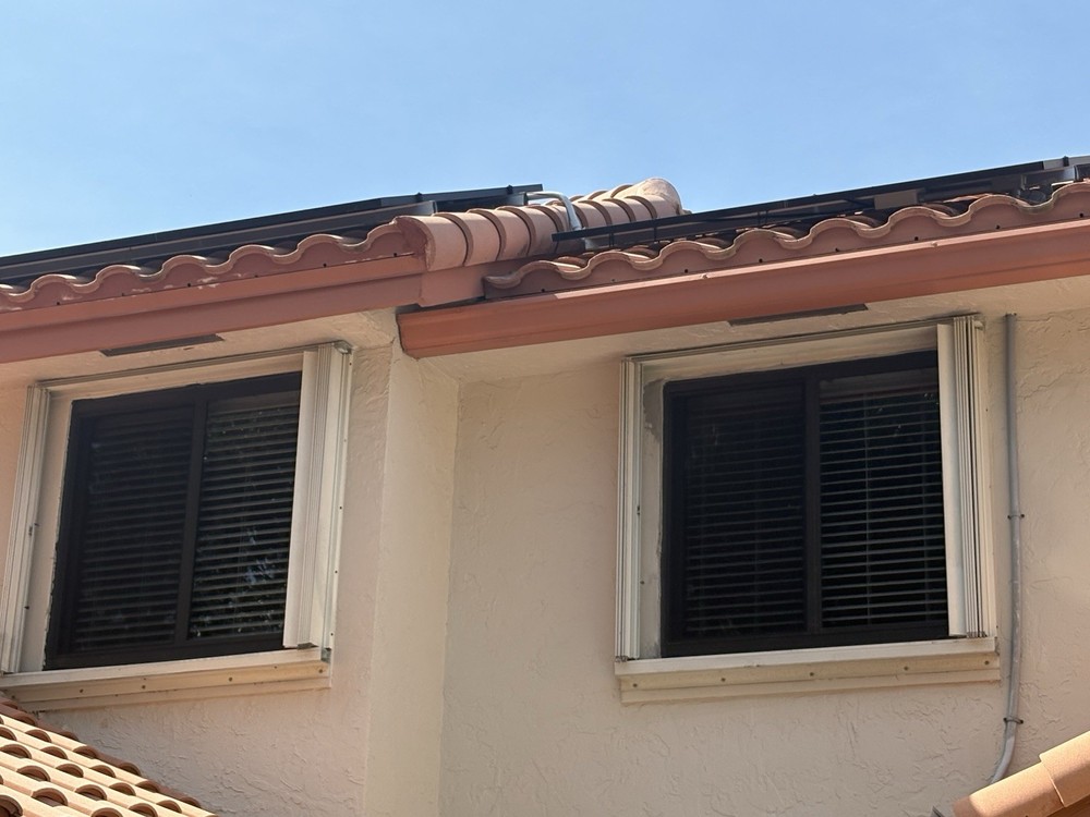 Various sized hurricane window shutter panels