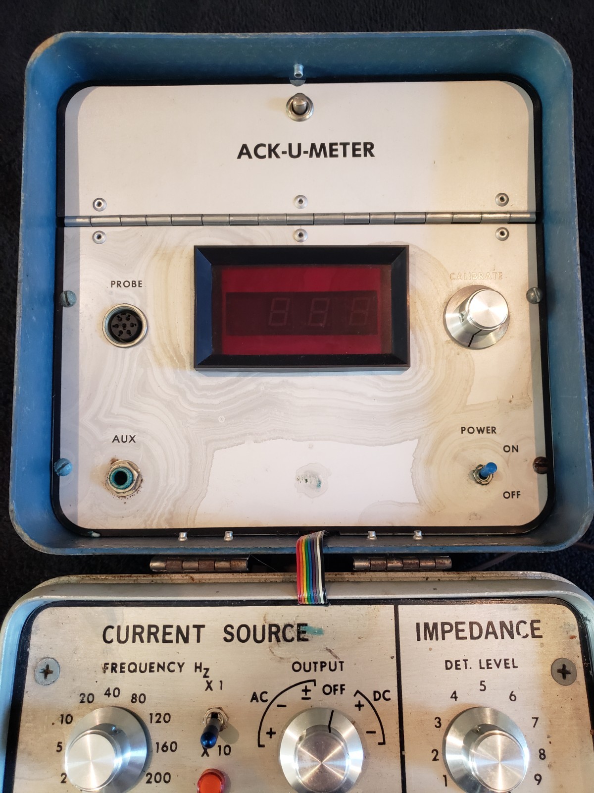 Vintage Ack-U-Meter Quackery Medical Machine Model II, HMR Systems. Works!