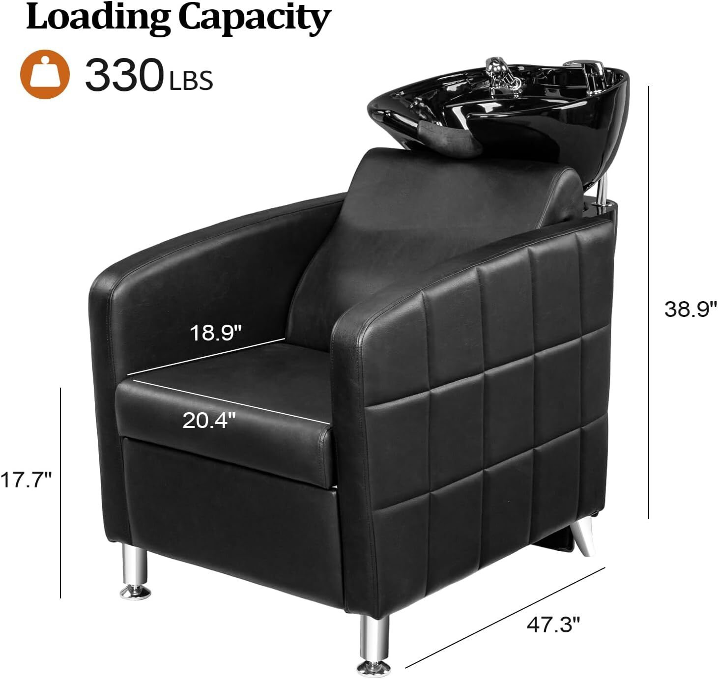 Beauty Salon Shampoo Backwash Unit Sink Station Ceramic Shampoo Bowl for Barber