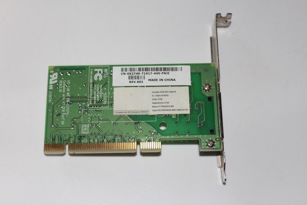 INTEL 56Kbps FAX MODEM Desktop PC PCI Interface Desktop KB581603/01