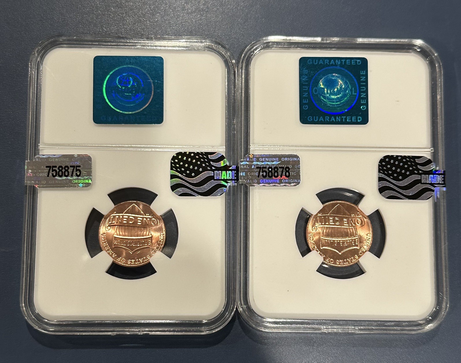 2025 P & D Lincoln Penny Cent OMEGA Ω Counter-Stamp, In Stock Ready To Ship