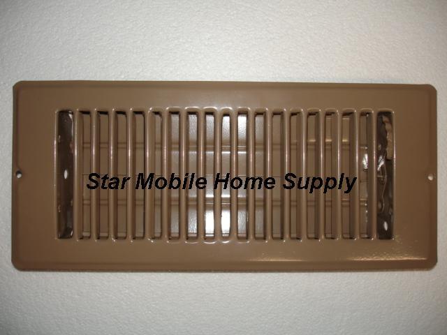Mobile Home 4x10 Brown Metal Floor Register Diffuser