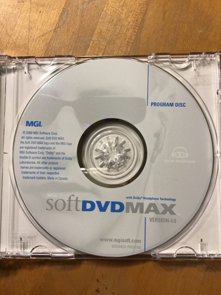 MGI Soft DVDMAX Version 4.0, Web & PC, CD-ROM Watch DVD's On Desktop Software