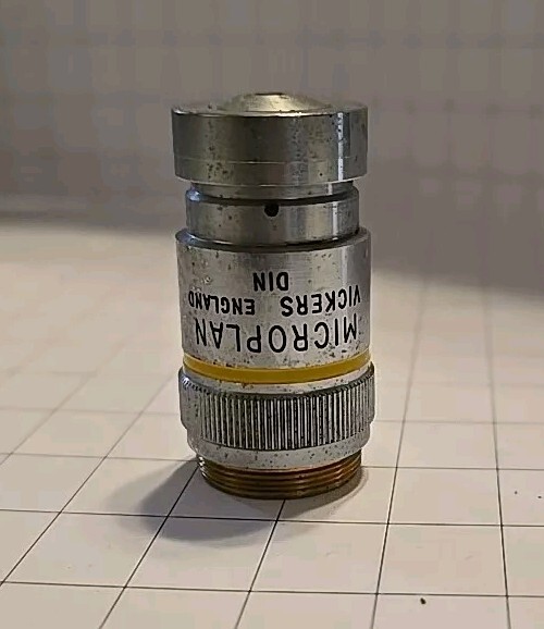 VICKERS ENGLAND MICROPLAN 10X/0.25 OBJECTIVE LENS OPTICS MICROSCOPE