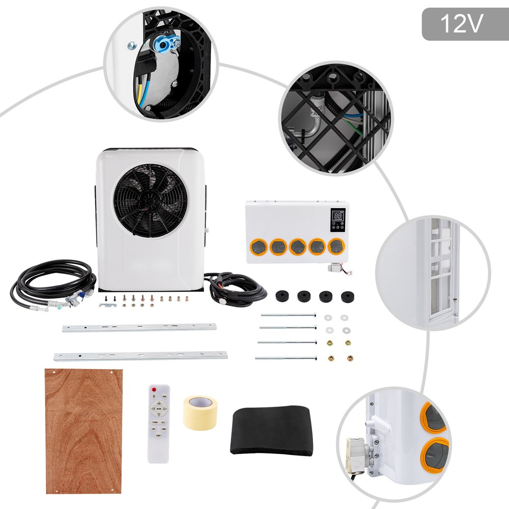 Universal 12V 6800BTU RV Air Conditioner System Split Mini Split AC System Unit