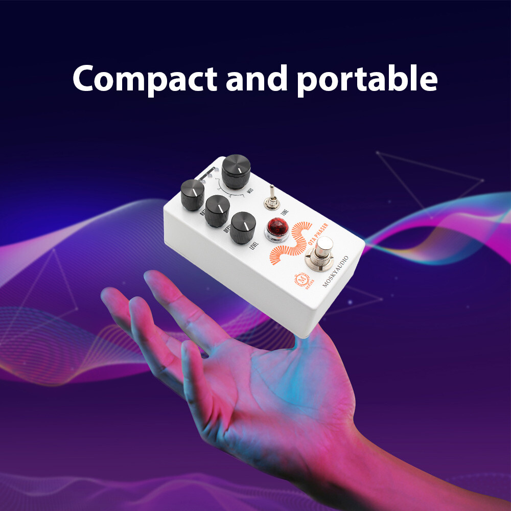 MOSKY Phaser Effect Pedal True Bypass 4 Mode Rate Depth Level Tone Controls P8Y4