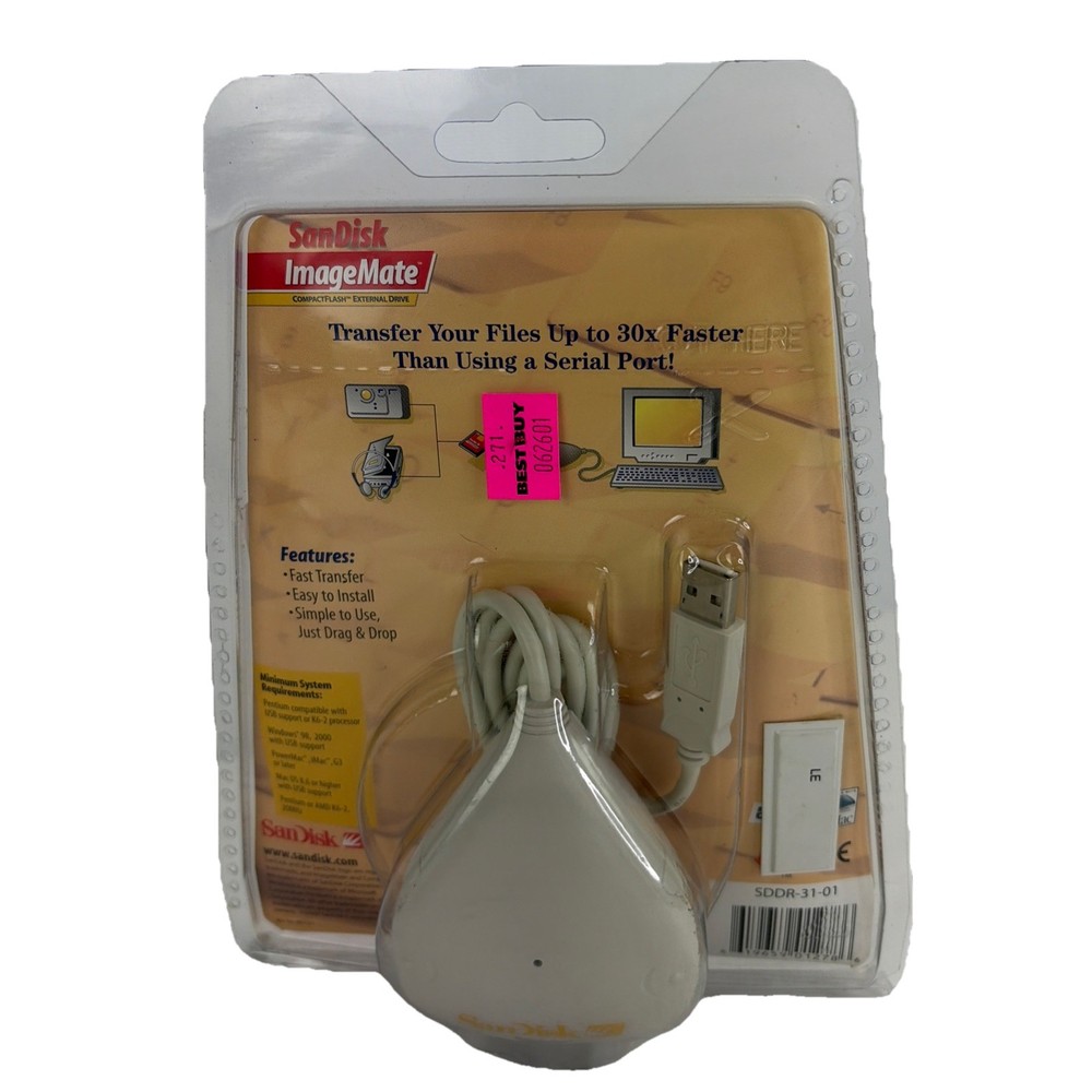 Sandisk USB Version ImageMate Compact Flash External Drive File Transfer