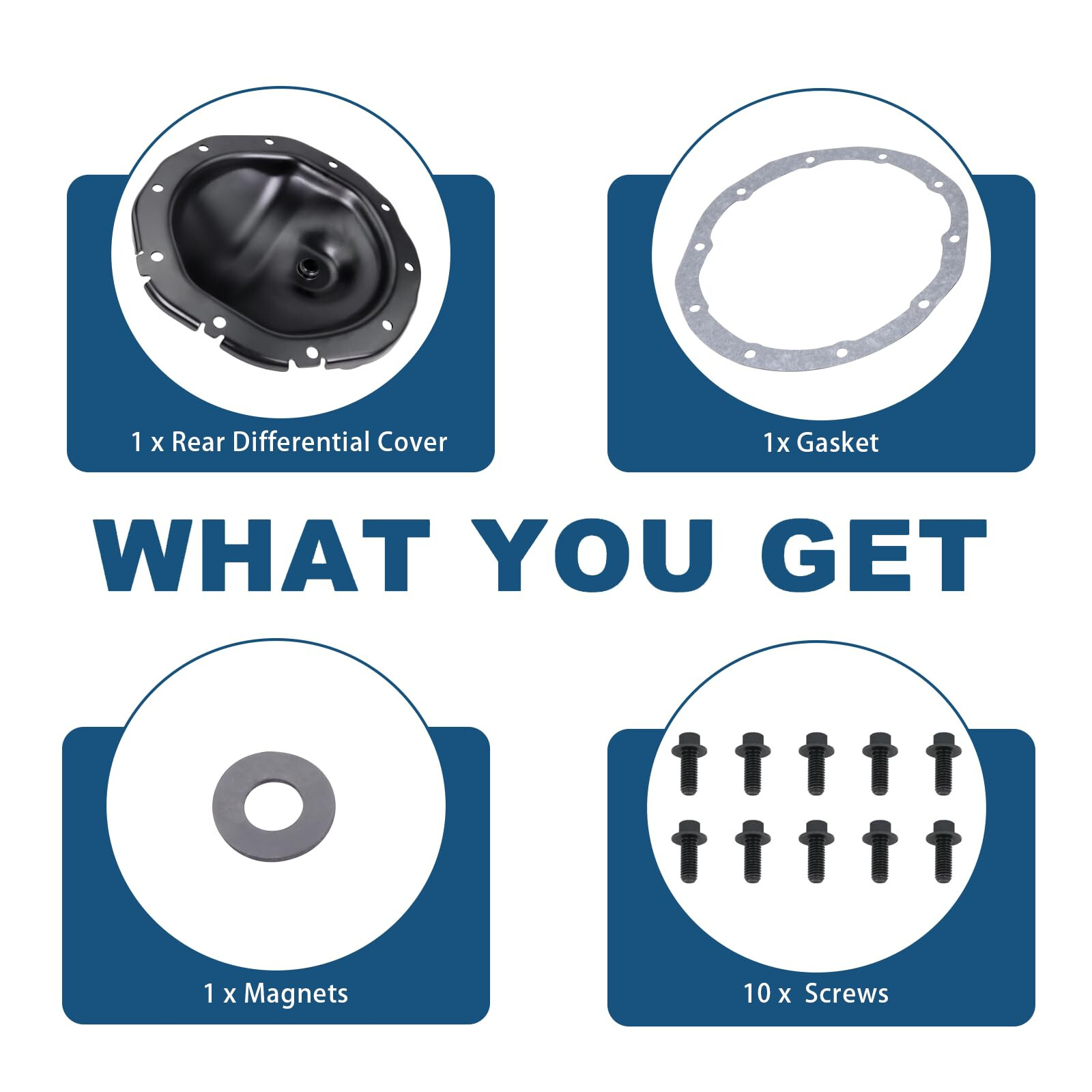 Rear Differential Cover with Gasket & Magnet Compatible with GMC Chevrolet