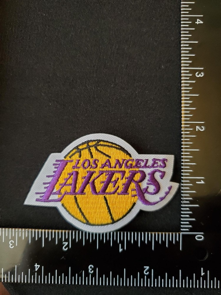 LA Lakers Patch. Embroidered. Iron On Backing. 3"x2"