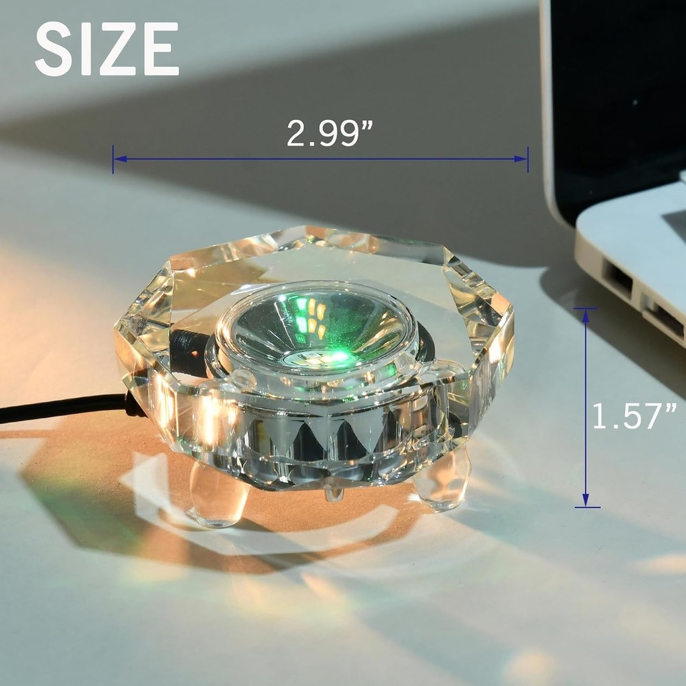 Crystal LED Light Base Multicolor Changing Pedestal Color Show Stand Lighted ...