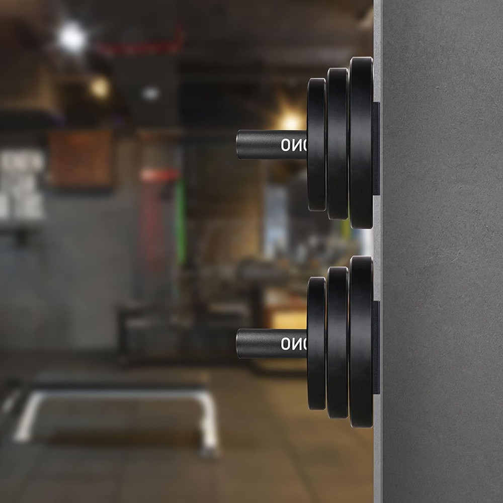 Weight Plate Holder, Wall Mounted Rack Storage 2-inch-2 PACK, Black