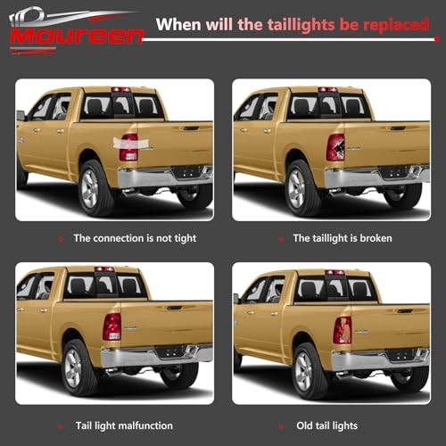 Rear Tail Light Assembly Compatible With 2009-2018 Dodge Ram Left Driver Side
