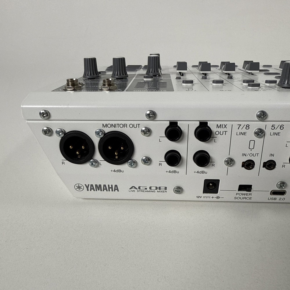 Yamaha AG08 Live Streaming Mixer USB Audio Interface w/ USB Cable – Tested