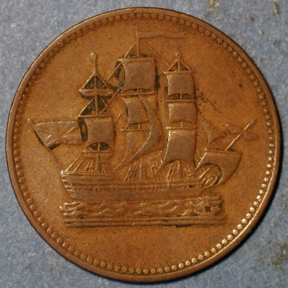 Canada token Breton 997 Ships Colonies Commerce