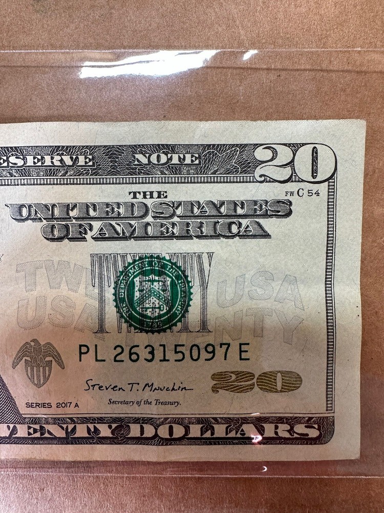 $20 BILL INK ERROR ON NUMBER “3” RARE