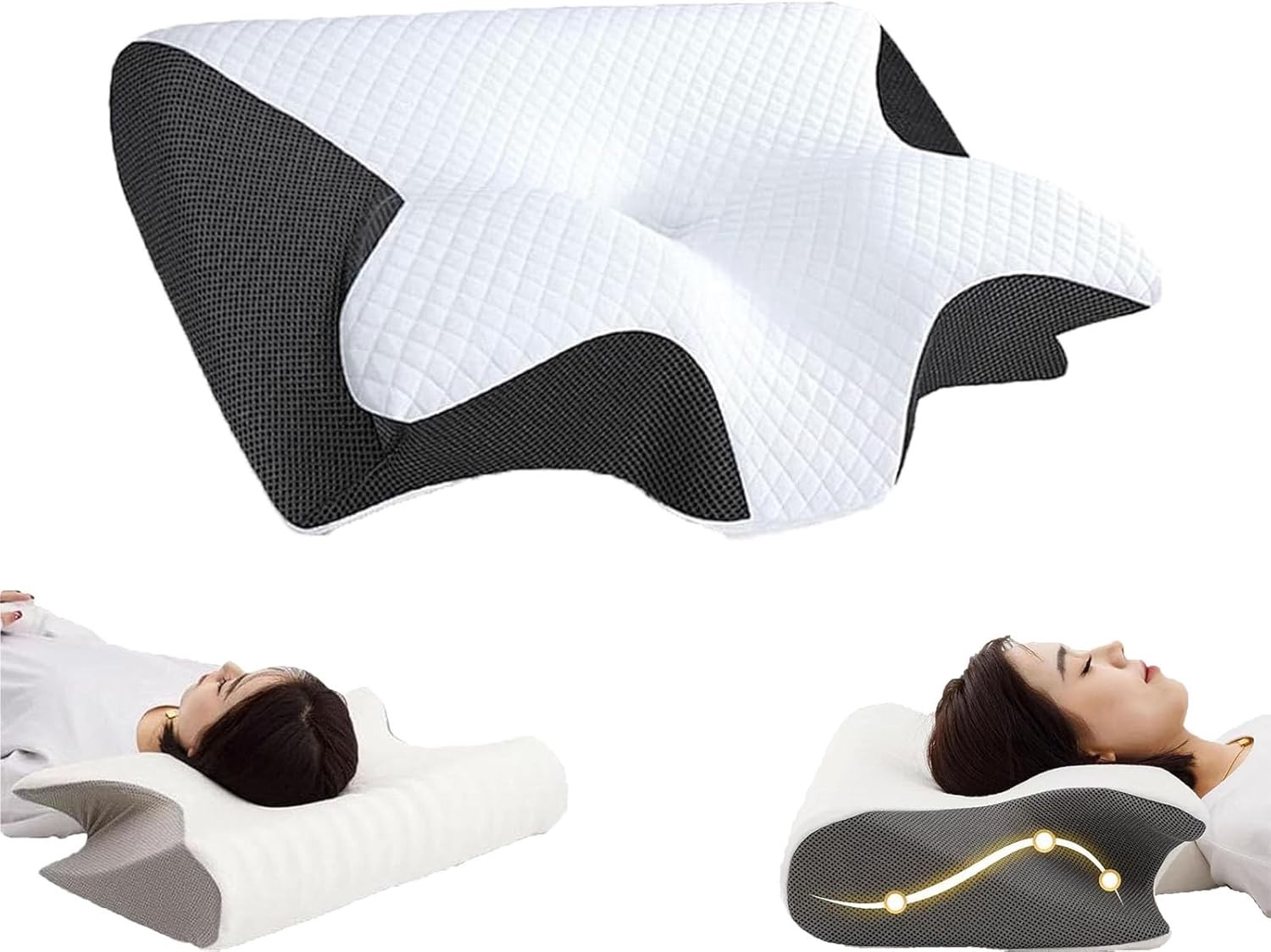 Pillow For DERlLA ERGO Anti Snore Ergonomic Premium Neck Pain Relief Memory Foam