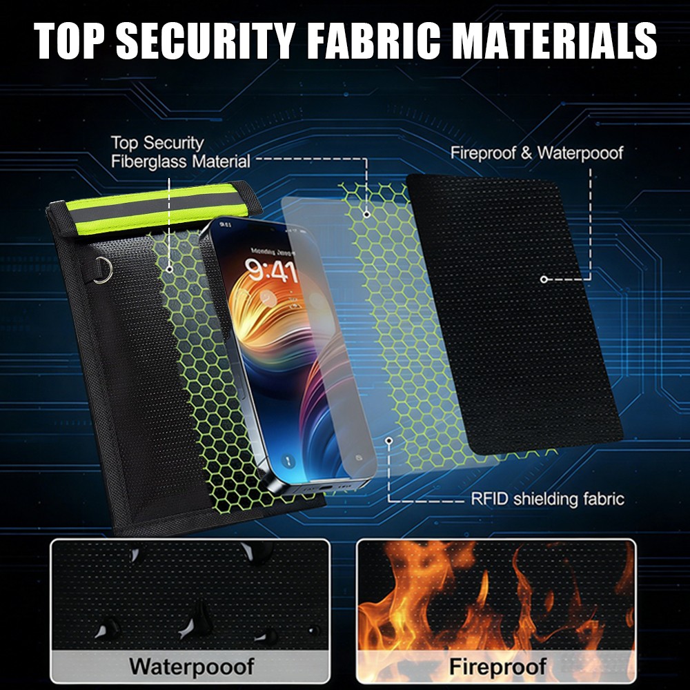 Signal Blocking Faraday Bag Phone Wallet Shielding Pouch Blocker Case Protector