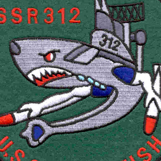 SSR-312 USS Burrfish Patch - Large