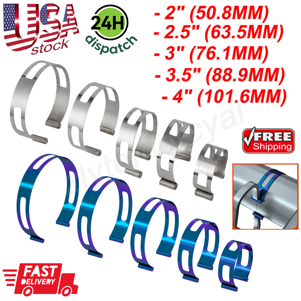 US Exhaust Pipe Tacking Band Clamp-On For Welding Fabrication 2" to 4.0" SIZES