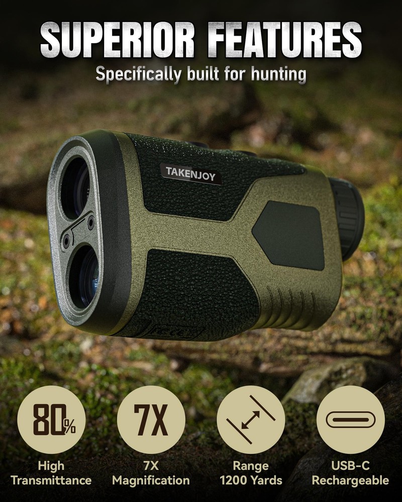 Upgrade Range Finder for Hunter, 1200Y Laser Range Finder, High Transmittance...