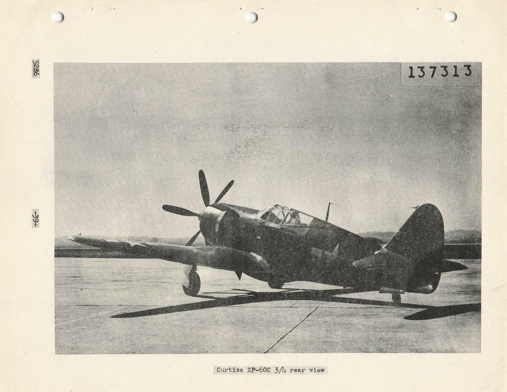 1945 AAF CURTISS-WRIGHT XP-60A,C,E FIGHTER INSPECTION, PERFORMANCE,ACCEPTANCE-CD