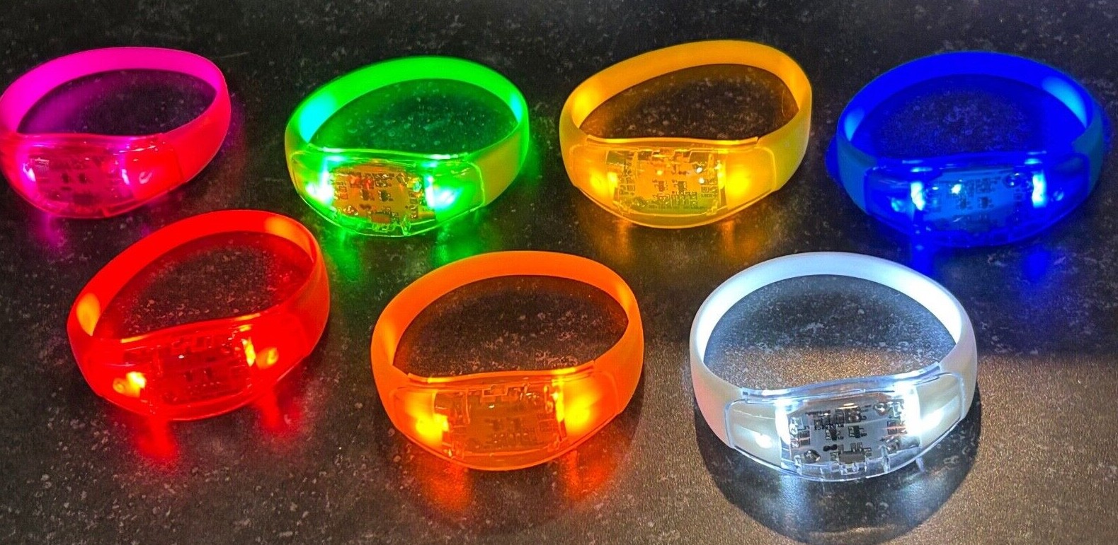 FLASH LED BRACELET wristband bangle Light motion/sound glow dance party holiday