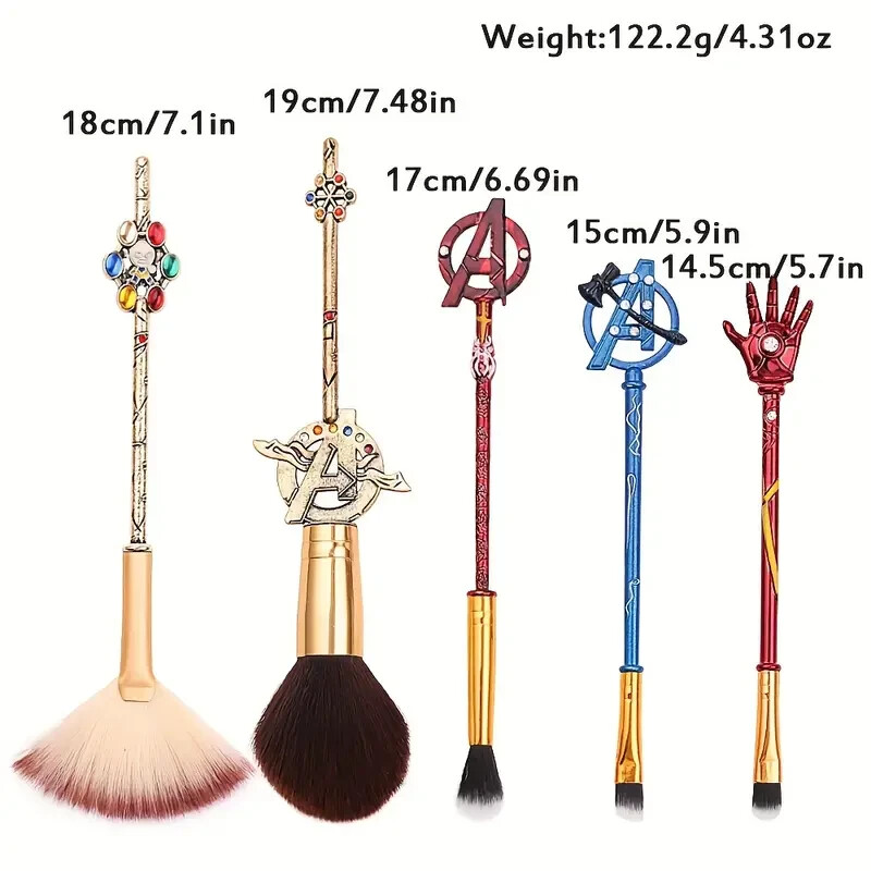 Avengers themed makeup brushes (5 pcs)