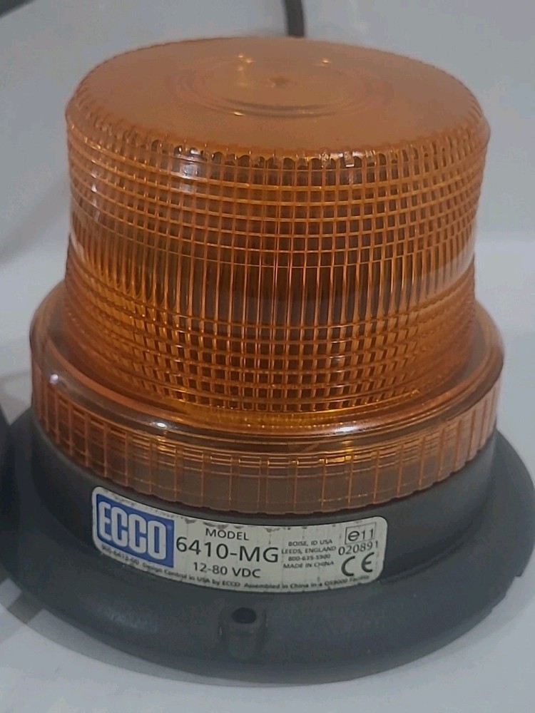 ECCO Amber Strobe Light, 6410-MG, 12-80v DC, Magnet Mount, Replaceable Flash.
