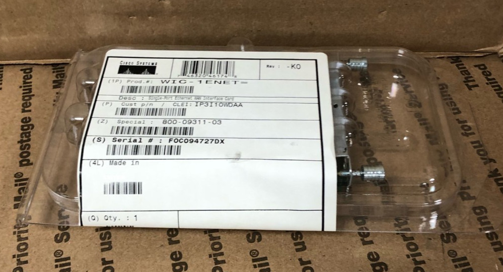 (OPEN BOX!) Cisco WIC-1ENET Single-Port WAN Interface Ethernet PlugIn Module