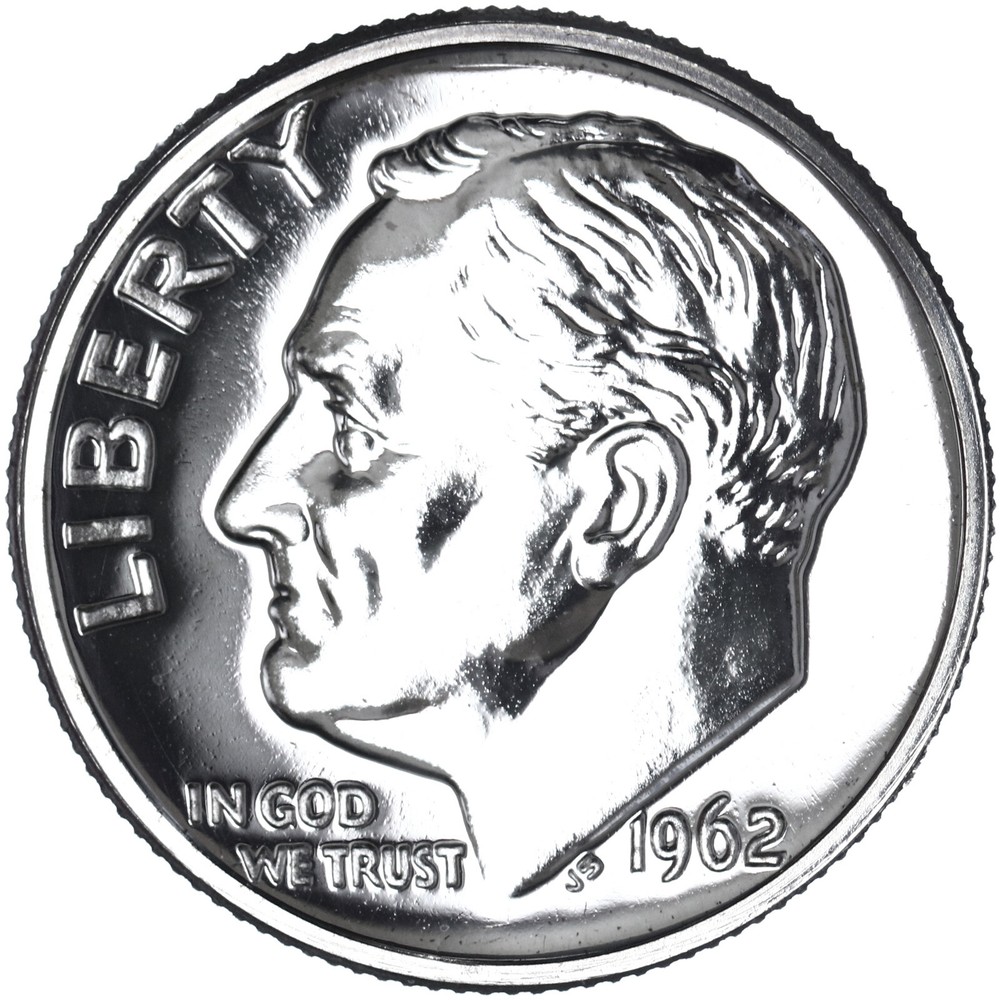 1962 (P) Roosevelt Dime Gem Proof 90% Silver