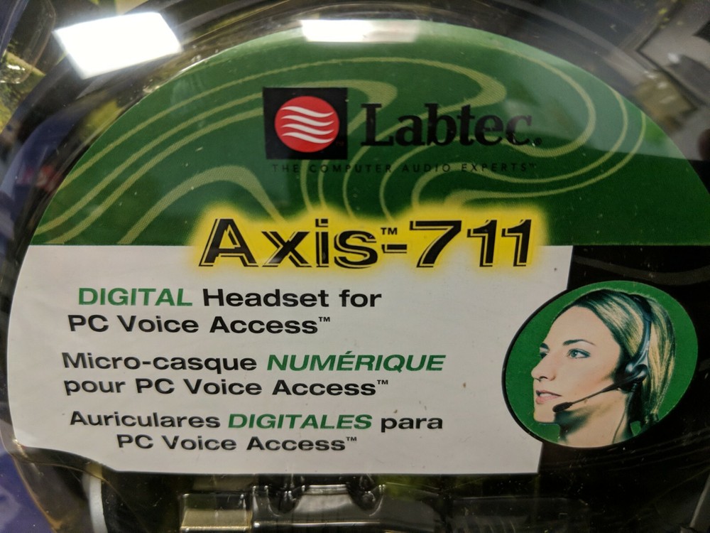 NEW SEALED Labtec Axis 711 Digital USB Mono Headset FOR PC VOICE ACCESS