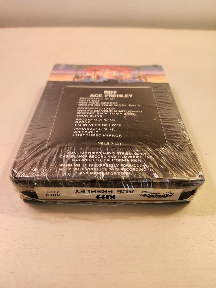 KISS RARE Ace Frehley Vintage 1978 Casablanca Sealed 8-Track Aucoin NBL8-7121 VG