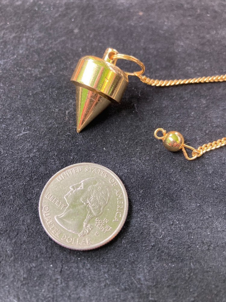 Gold Plated Pendulum Dowsing Question Answer Cast Your Future Heavy Top Shape