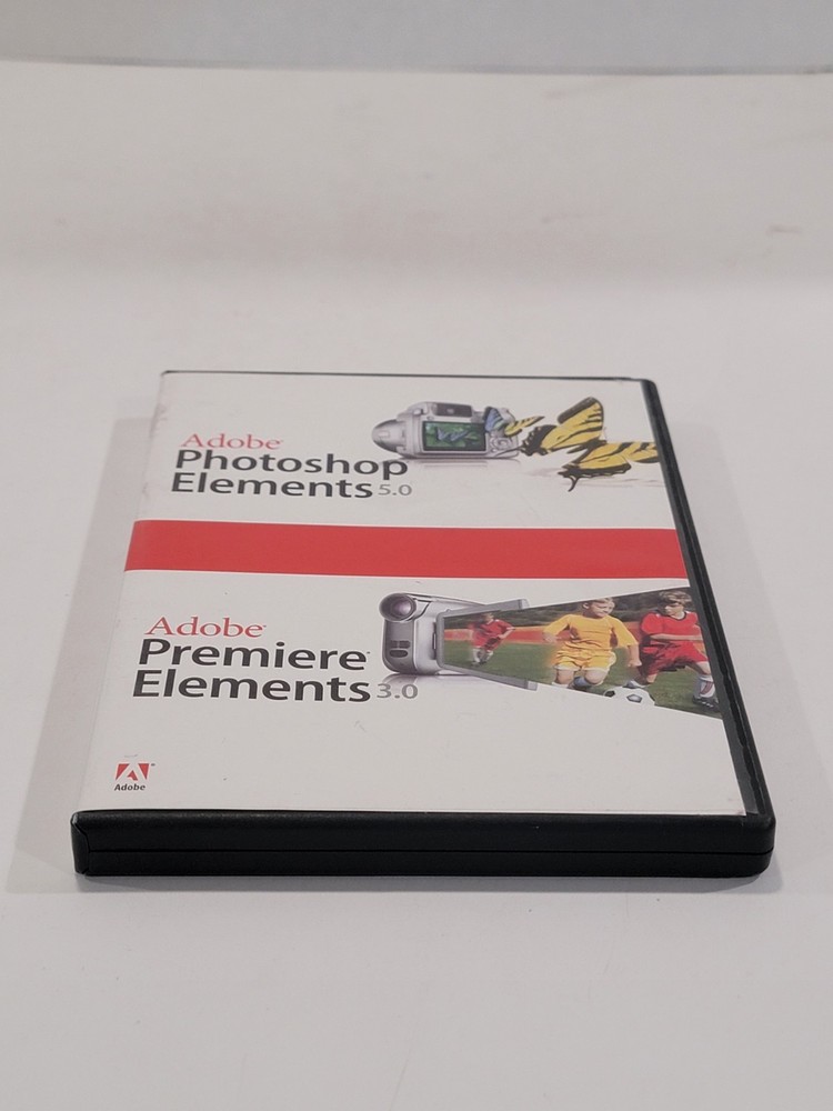 Adobe Photoshop Elements 5.0 Premiere Elements 3.0 PC CD-ROM Software