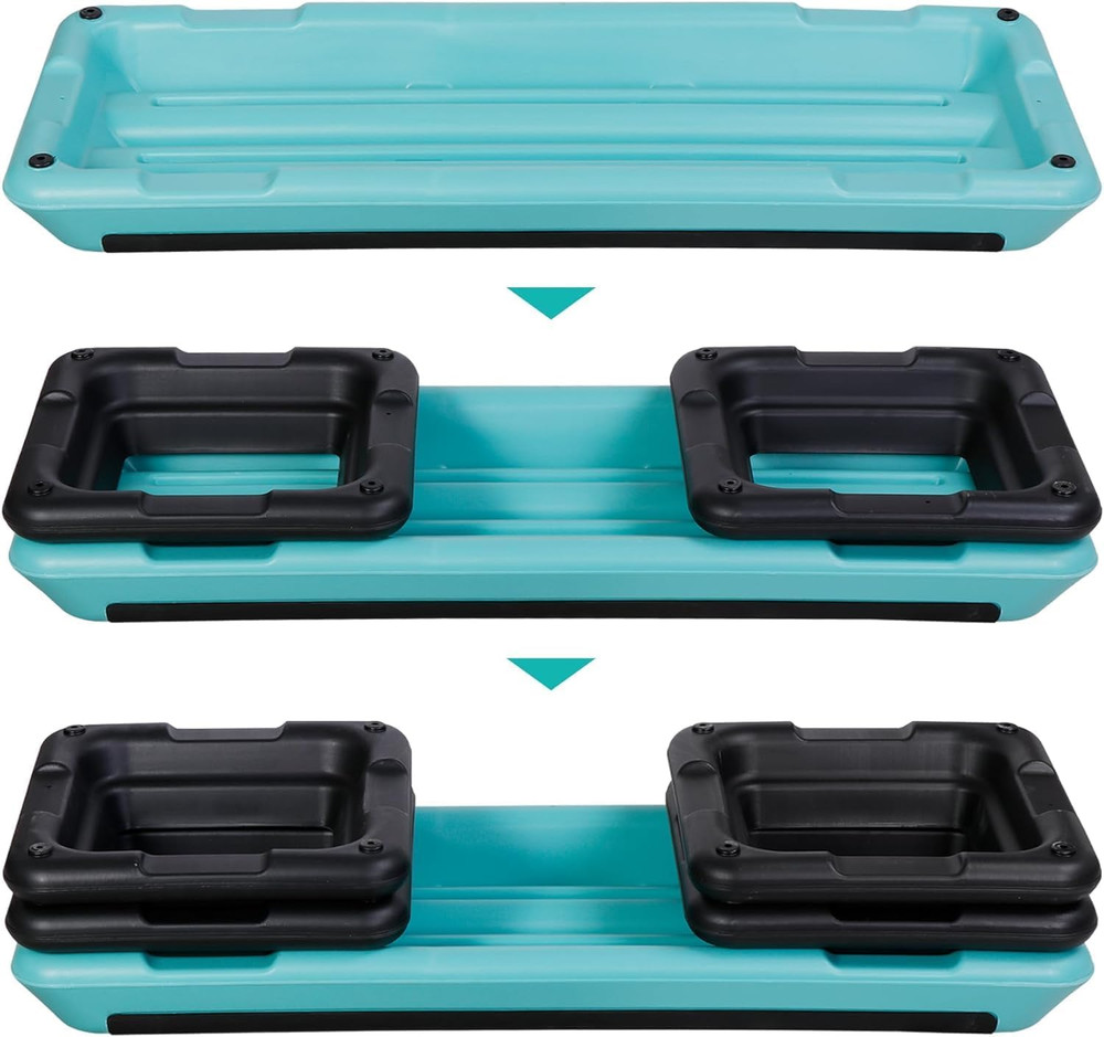 Adjustable Workout Aerobic Stepper, Exercise Step Platform Trainer with 4 Risers