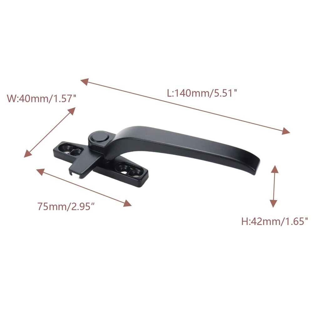 2 Pack Casement Window Locking Handle Grasp Grip Left and Right Hand