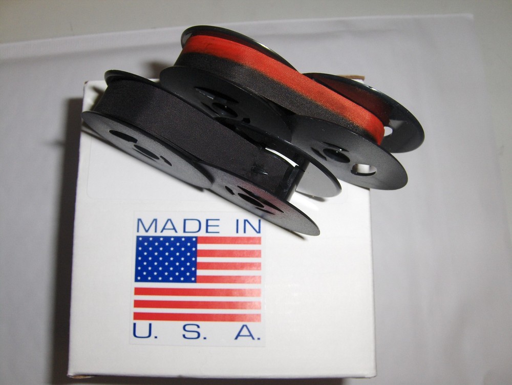 Tower Capri Typewriter Ribbon 2 Pack - (1) Solid Black + (1) Black and Red