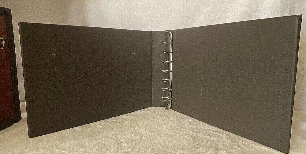 EQUINE SNAFFLE BIT 3 RING BINDER + 7 RING CHECKBOOK LEATHER OFFICE SET