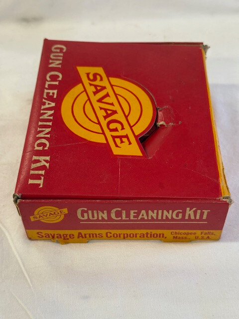 Savage Arms Vintage Gun Cleaning Kit Oil Tin Grease Solvent 3pk