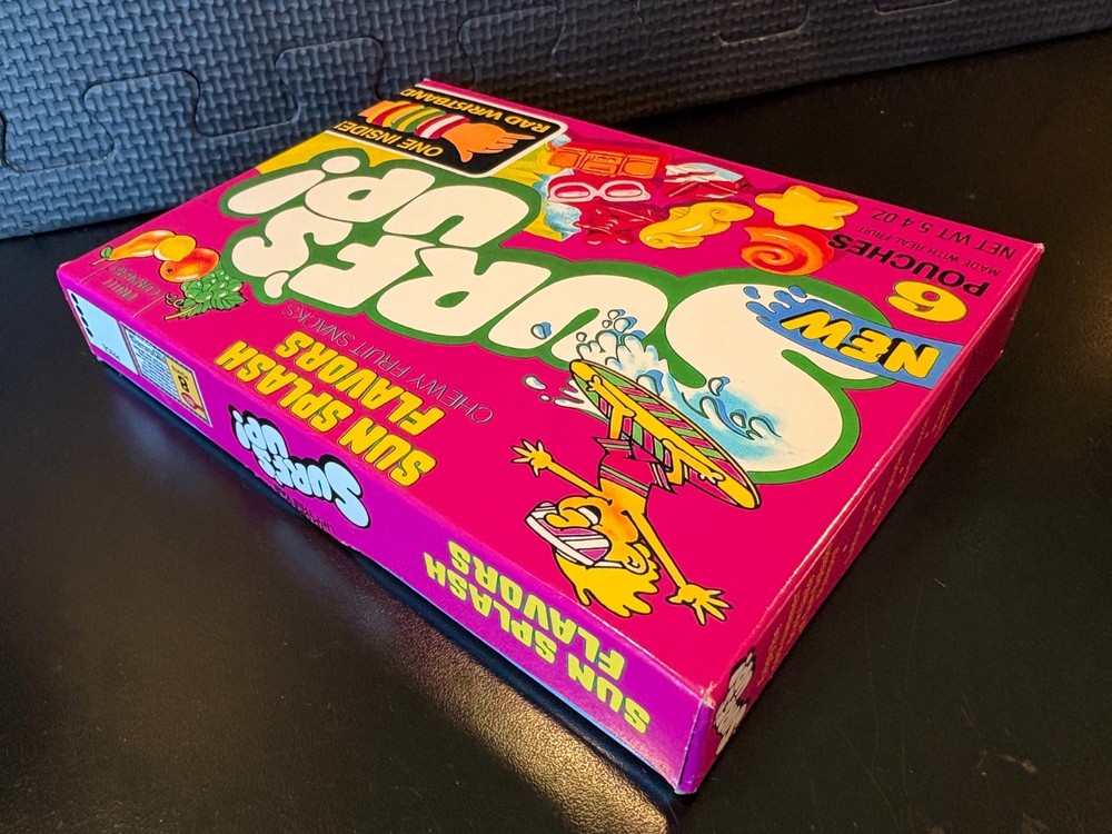 Surfs Up fruit snacks - Empty custom design display box