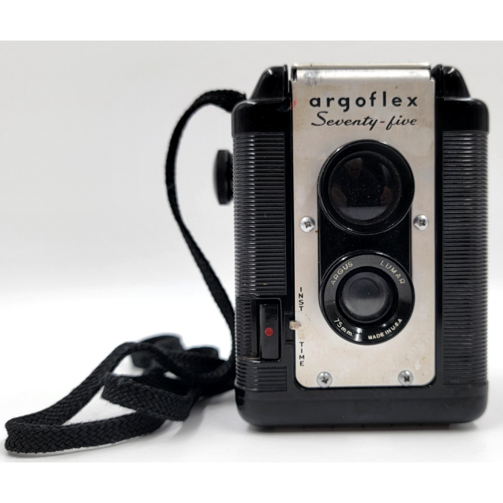 Argoflex Seventy-Five Camera w/ Leather Case 1949-1964 Photo Picture 620 Film