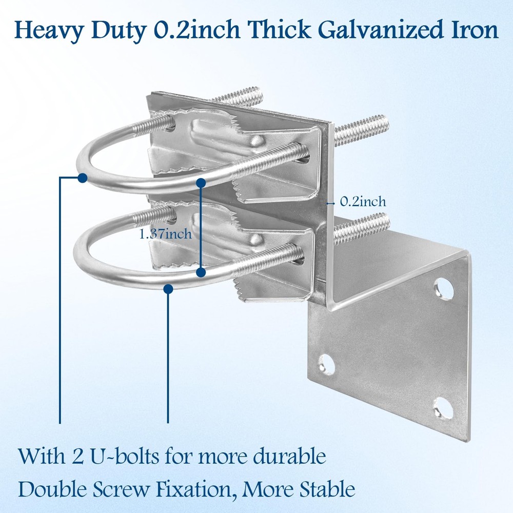 XRDS-RF Antenna Pole Mount Kits, Bracket with Silver