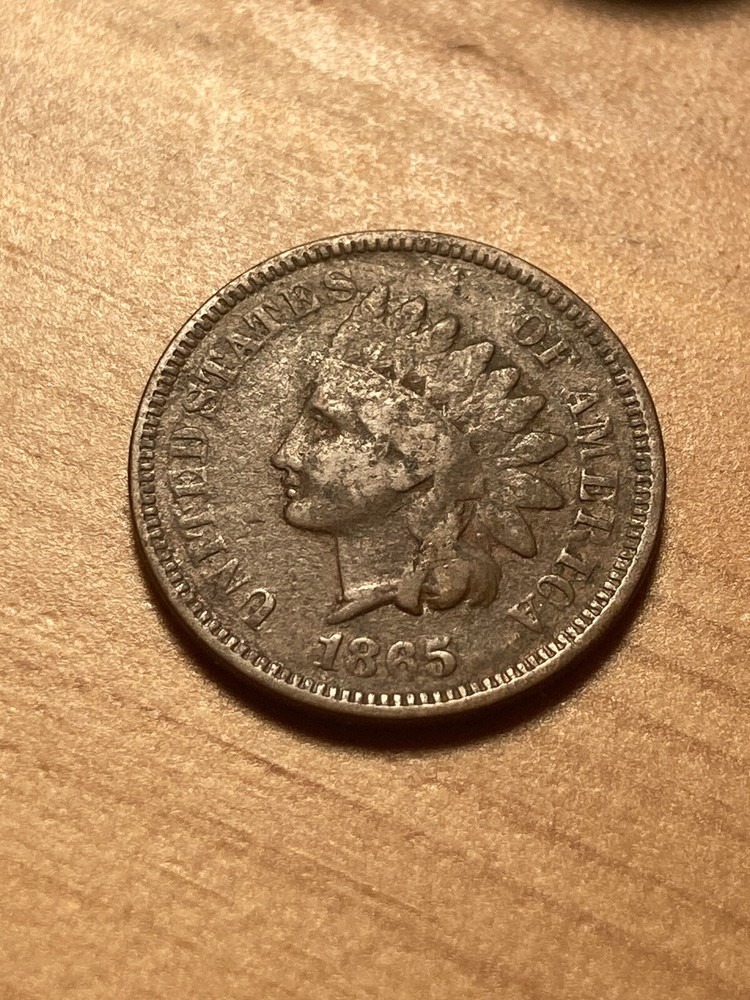 1865 Indian Head Cent - Plain 5 - As Shown! (#855)