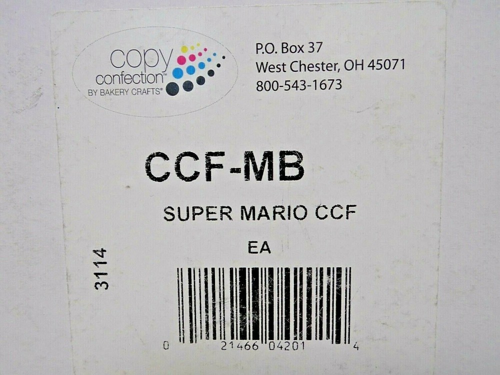 Copy Confection Cake Image Bakery Software SUPER MARIO CCF-MB 3114