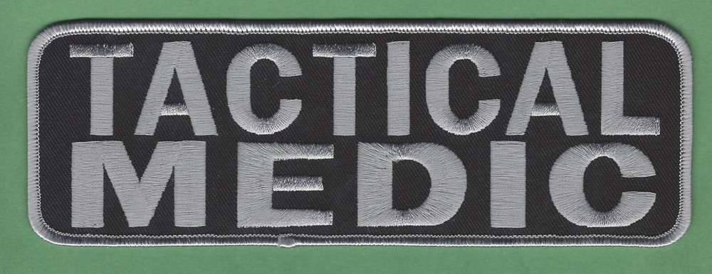 TACTICAL MEDIC JACKET PATCH 2.5" X  7.5" GRAY
