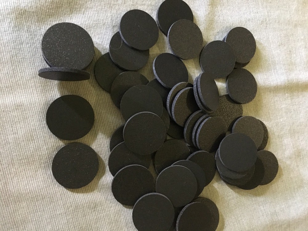 Crafting Foam Dots / Circles 1.5" In Diameter  Black   50-Pack   PVC-FREE