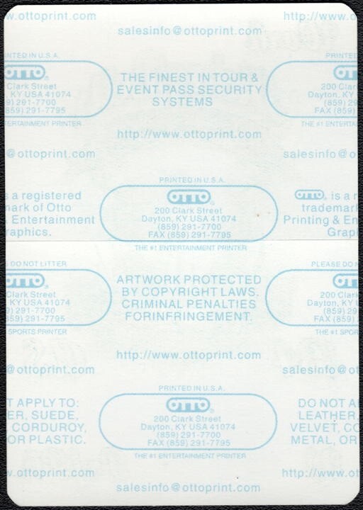 2002 Dickey Betts Backstage Pass - Guaranteed 100% Old & Original